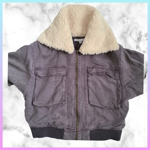 Young Fabulous & Broke Gray Earhart Faux Fur Full Zip Jacket NWT Women's Small - Picture 11 of 11
